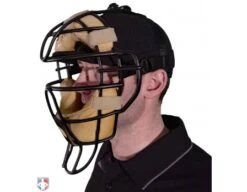 Richardson Surge Adjustable Combo Plate / Base Umpire Cap -Umpattire 530 Richardson Surge Fitted Plate Umpire Cap 4 Stitch Worn with Mask Side View 1
