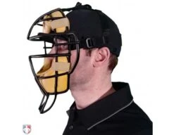 Richardson Pulse Performance FlexFit Combo Plate / Base Umpire Cap 11 Richardson Pulse Performance FlexFit Combo Plate / Base Umpire Cap -Umpattire 633 Richardson Pulse Performance Flex Fit Umpire Cap 4 Stitch Worn with Mask Side View