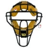 Wilson MLB Dyna-Lite Aluminum Umpire Mask With Tan 1 Wilson MLB Dyna-Lite Aluminum Umpire Mask With Tan -Umpattire A3009 AL BK TN Wilson Dyna Lite Aluminum Umpire Mask with Tan front 1