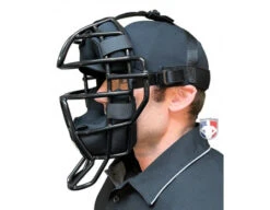 Wilson Dyna-Lite Steel Umpire Mask With Memory Foam -Umpattire A3009X MEM Wilson Dyna Lite Steel Umpire Mask with Memory Foam worn side
