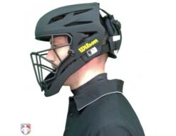 Wilson MLB Pro Stock Titanium Umpire Helmet -Umpattire A5800 Wilson Pro Stock Titanium Umpire Helmet Worn Side View