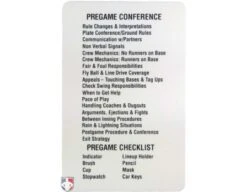 Reusable Baseball Umpire Game Card 7 Reusable Baseball Umpire Game Card -Umpattire ACS 538 Back