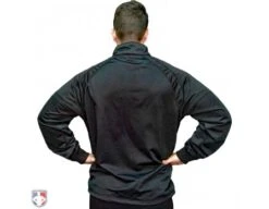 Smitty Track Style Basketball / Wrestling Referee Jacket - Black 8 Smitty Track Style Basketball / Wrestling Referee Jacket - Black -Umpattire BK 232 Smitty Track Style Basketball Wrestling Black Referee Jacket Worn Back View