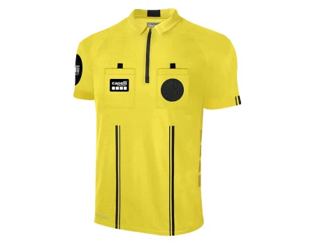 Capelli Sport Men's Official 1/4 Zip Soccer Referee Shirt - Yellow And Black 3 Capelli Sport Men's Official 1/4 Zip Soccer Referee Shirt - Yellow And Black