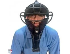 Champro Vented 6 1/2" Umpire Throat Guard -Umpattire CM TG 65 Worn Front