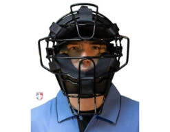 Diamond ECLIPSE All-Black IX3 Aluminum Umpire Mask -Umpattire DFM ECL Diamond ECLIPSE All Black iX3 Aluminum Umpire Mask worn mask front