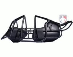 Diamond Matte Black Big League Aluminum Umpire Mask With Leather -Umpattire DFMBLMB Profile