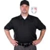 Smitty Vertical Stripe Umpire Shirt - Black -Umpattire Eric BBS310SSBlack Front