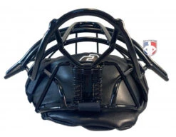 Force3 Defender Umpire Mask -Umpattire F3 DEF BK BK Force3 Defender Umpire Mask with Black flat bottom