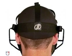 Force3 Defender Umpire Mask -Umpattire F3 DEF BK BK Force3 Defender V2 Umpire Mask with Black Worn Back Harness View