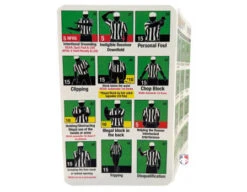 RefSmart Deluxe Football Referee Signal & Yardage Card 7 RefSmart Deluxe Football Referee Signal & Yardage Card -Umpattire FB SIG RefSmart Football Referee Plastic Signal Card with Penalties back