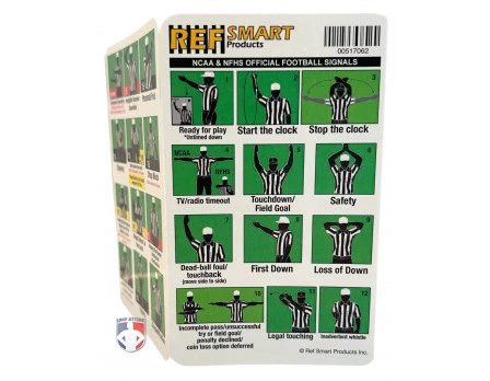 RefSmart Deluxe Football Referee Signal & Yardage Card 3 RefSmart Deluxe Football Referee Signal & Yardage Card