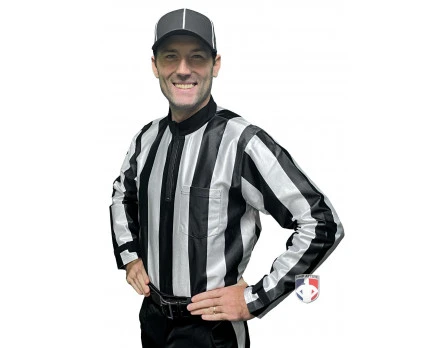 Smitty 2 1/4" Stripe Water Resistant Football Referee Shirt 3 Smitty 2 1/4" Stripe Water Resistant Football Referee Shirt