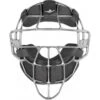 All-Star Silver Magnesium Umpire Mask With Black LUC 1 All-Star Silver Magnesium Umpire Mask With Black LUC -Umpattire FM4000MAG Front BK Low