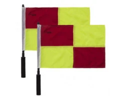 Champion Soccer Flags Set - Checkered Yellow & Red