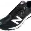 New Balance V3 Black & White Low-Cut Umpire Base Shoes -Umpattire MU950XT3 New Balance V3 Black White Low Cut Umpire Base Shoes Outside Front Angled View