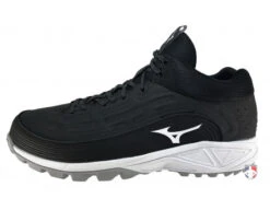 Umpattire -Umpattire MZ AB3M BW Mizuno Ambition 3 All Surface Black White Mid Cut Shoes side