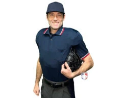 Mizuno Performance Short Sleeve Traditional Umpire Shirt - Navy -Umpattire MZ351 NY Mizuno Short Sleeve Umpire Shirt Navy Plate