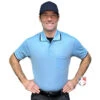 Mizuno Performance Short Sleeve Traditional Umpire Shirt - Powder Blue 2 Mizuno Performance Short Sleeve Traditional Umpire Shirt - Powder Blue -Umpattire MZ351 PB Mizuno Short Sleeve Umpire Shirt Powder Blue front
