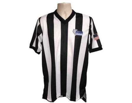 Nevada (NIAA) 2 1/4" Stripe Body Flex Men's V-Neck Referee Shirt 3 Nevada (NIAA) 2 1/4" Stripe Body Flex Men's V-Neck Referee Shirt