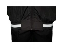 Smitty Collegiate Style Basketball Referee Jacket - Black With White Trim -Umpattire S227 BK Bottom Elastic