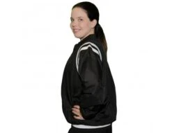 Smitty Collegiate Style Basketball Referee Jacket - Black With White Trim -Umpattire S227 BK Left Side