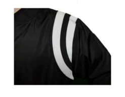 Smitty Collegiate Style Basketball Referee Jacket - Black With White Trim -Umpattire S227 BK Shoulder Stripes
