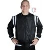 Smitty Collegiate Style Basketball Referee Jacket - Black With White Trim 1 Smitty Collegiate Style Basketball Referee Jacket - Black With White Trim -Umpattire S227B Front