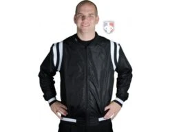 Smitty Collegiate Style Basketball Referee Jacket - Black With White Trim