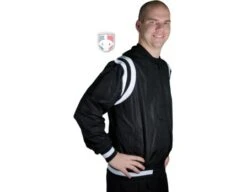 Smitty Collegiate Style Basketball Referee Jacket - Black With White Trim -Umpattire S227B RightSide