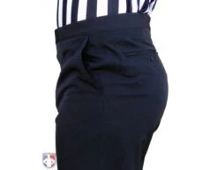 Smitty Performance 4-Way Stretch Tapered Fit Flat Front Referee Pants With Slash Pockets -Umpattire S297 NBA Worn Slash Pocket Closeup