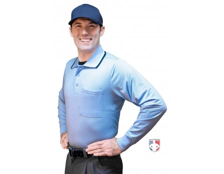 Smitty Long Sleeve Body Flex Umpire Shirt - Powder Blue 3 Smitty Long Sleeve Body Flex Umpire Shirt - Powder Blue