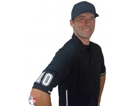 Smitty Vertical Stripe Umpire Shirt - Black 11 Smitty Vertical Stripe Umpire Shirt - Black - Image 9