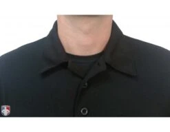 Smitty Long Sleeve Vertical Stripe Umpire Shirt - Black -Umpattire S311 BK Collar