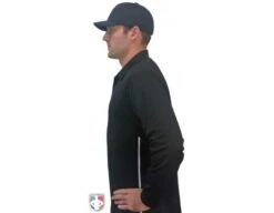 Smitty Long Sleeve Vertical Stripe Umpire Shirt - Black -Umpattire S311 BK Left Side
