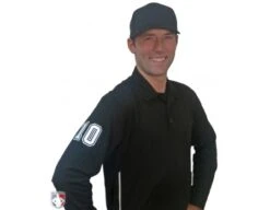 Smitty Long Sleeve Vertical Stripe Umpire Shirt - Black -Umpattire S311 BK with N3 SUB WBW