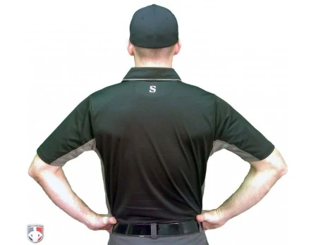 Smitty V2 Major League Replica Umpire Shirt - Black With Charcoal Grey 7 Smitty V2 Major League Replica Umpire Shirt - Black With Charcoal Grey - Image 5