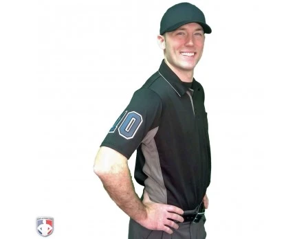 Smitty V2 Major League Replica Umpire Shirt - Black With Charcoal Grey 8 Smitty V2 Major League Replica Umpire Shirt - Black With Charcoal Grey - Image 6