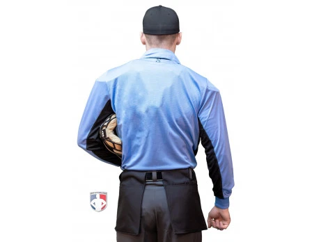 Smitty V2 Major League Replica Long Sleeve Umpire Shirt - Sky Blue With Black 6 Smitty V2 Major League Replica Long Sleeve Umpire Shirt - Sky Blue With Black - Image 4