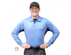 Smitty V2 Major League Replica Long Sleeve Umpire Shirt - Sky Blue With Black 7 Smitty V2 Major League Replica Long Sleeve Umpire Shirt - Sky Blue With Black -Umpattire S315 SB Smitty V2 Major League Replica Long Sleeve Umpire Shirt Sky Blue with Black front 1