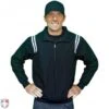 Smitty Traditional Half-Zip Umpire Jacket - Black And White 1 Smitty Traditional Half-Zip Umpire Jacket - Black And White -Umpattire S320 BK Smitty Traditional Half Zip Umpire Jacket Black White Front View