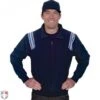 Smitty Traditional Half-Zip Umpire Jacket - Navy And Powder Blue 1 Smitty Traditional Half-Zip Umpire Jacket - Navy And Powder Blue -Umpattire S320 N PB Smitty Traditional Half Zip Umpire Jacket Navy with Powder Blue Front View 1