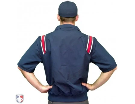 Smitty Traditional Half-Zip Short Sleeve Umpire Jacket - Navy And Red 4 Smitty Traditional Half-Zip Short Sleeve Umpire Jacket - Navy And Red - Image 2