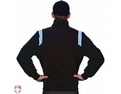 Smitty Major League Style Fleece Lined Umpire Jacket - Black And Polo Blue 7 Smitty Major League Style Fleece Lined Umpire Jacket - Black And Polo Blue -Umpattire S330 BK PB Smitty Major League Style Fleece Lined Umpire Jacket Black with Powder Blue Back View