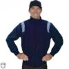 Smitty Major League Style Fleece Lined Umpire Jacket - Navy And Polo Blue -Umpattire S330 N PB Smitty Major League Style Fleece Lined Umpire Jacket Navy with Powder Blue Front View 1