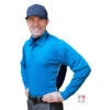 Smitty NCAA Softball Long Sleeve Body Flex Men's Umpire Shirt - Bright Blue -Umpattire S347 BB Smitty NCAA Softball Long Sleeve Body Flex Mens Umpire Shirt Bright Blue 1