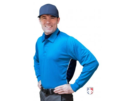 Smitty NCAA Softball Long Sleeve Body Flex Men's Umpire Shirt - Bright Blue 3 Smitty NCAA Softball Long Sleeve Body Flex Men's Umpire Shirt - Bright Blue
