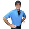 Smitty V3 Major League Replica Umpire Shirt - Sky Blue With Black 2 Smitty V3 Major League Replica Umpire Shirt - Sky Blue With Black -Umpattire S349 SB Smitty V3 Major League Replica Umpire Shirt Sky Blue with Black angle full