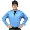 Smitty V3 Major League Replica Long Sleeve Umpire Shirt - Sky Blue With Black 2 Smitty V3 Major League Replica Long Sleeve Umpire Shirt - Sky Blue With Black -Umpattire S350 SB Smitty V3 Major League Replica Long Sleeve Umpire Shirt Sky Blue with Black default