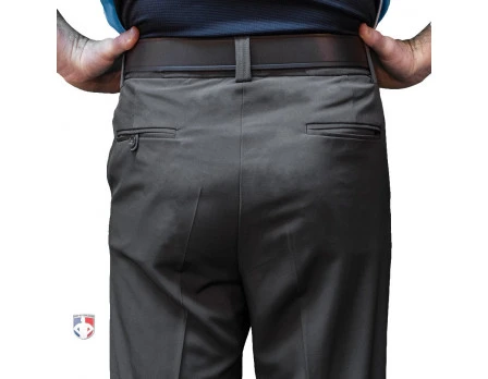 Smitty Performance Poly Spandex Charcoal Grey Flat Front Umpire Base Pants With Expander Waistband 5 Smitty Performance Poly Spandex Charcoal Grey Flat Front Umpire Base Pants With Expander Waistband - Image 3